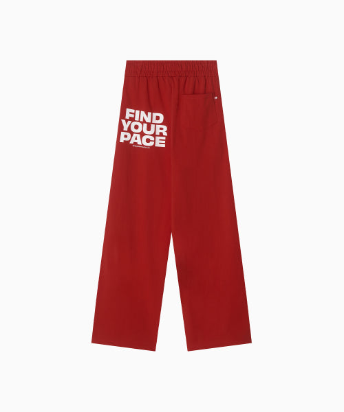 LINE POINT PIN TUCK COTTON PANTS - 3 COLORS RED