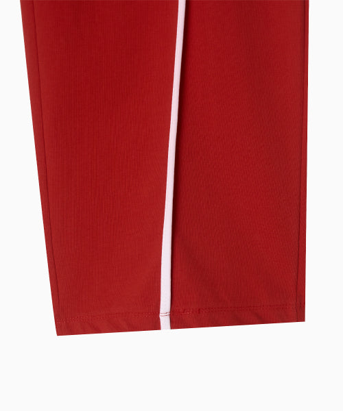 LINE POINT PIN TUCK COTTON PANTS - 3 COLORS RED