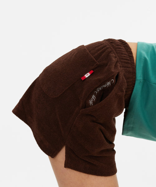 MNS TERRY SHORT PANTS - 3 COLORS BROWN