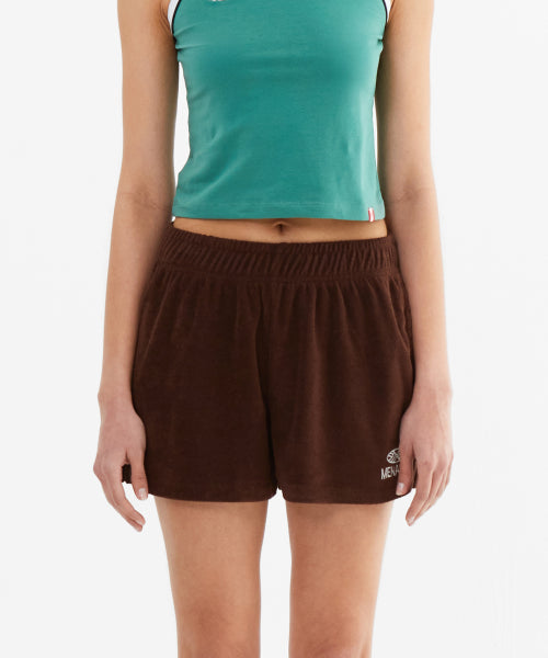 MNS TERRY SHORT PANTS - 3 COLORS BROWN