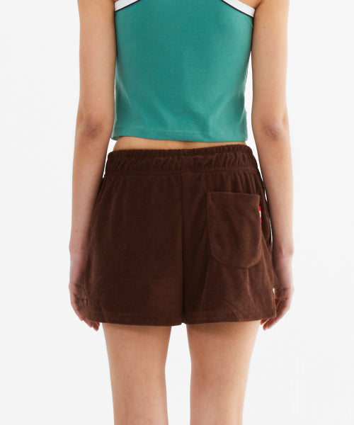 MNS TERRY SHORT PANTS - 3 COLORS BROWN