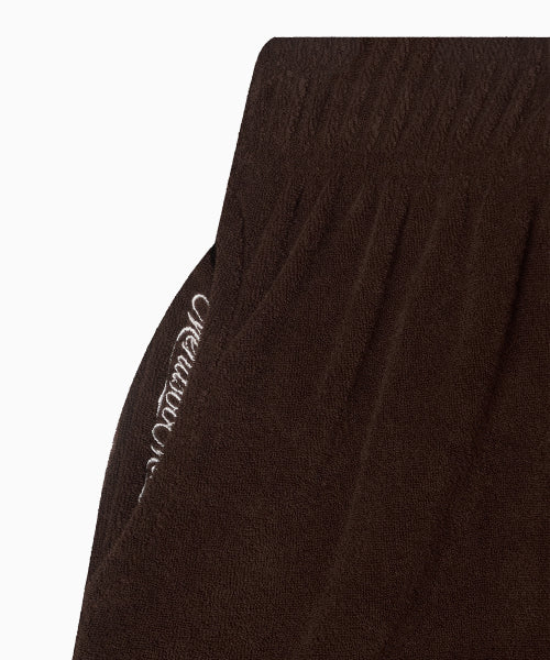 MNS TERRY SHORT PANTS - 3 COLORS BROWN