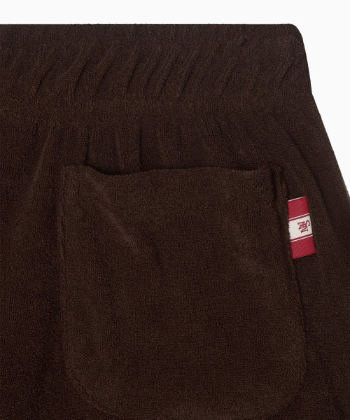 MNS TERRY SHORT PANTS - 3 COLORS BROWN