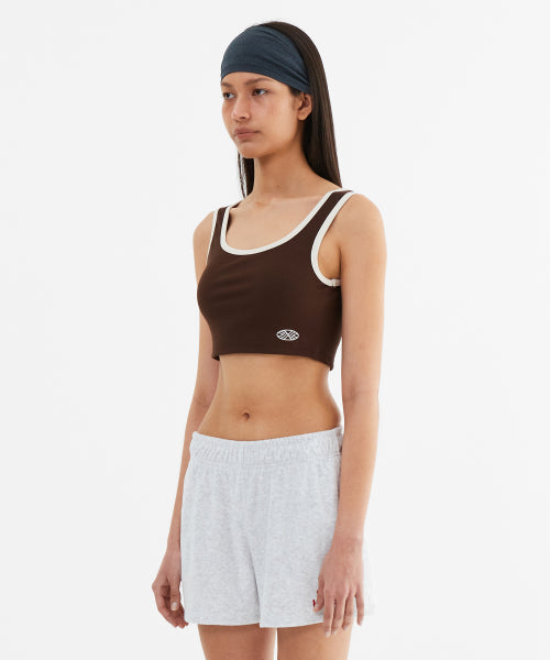 MNS SPAN COLORBINDING TOP - 4 COLORS BROWN