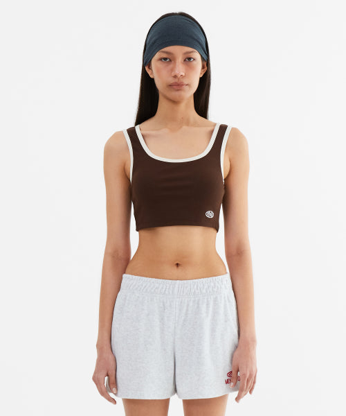 MNS SPAN COLORBINDING TOP - 4 COLORS BROWN