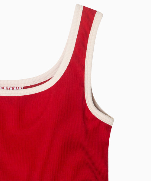 MNS SPAN COLORBINDING TOP - 4 COLORS RED
