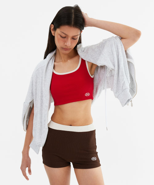 MNS SPAN COLORBINDING TOP - 4 COLORS RED