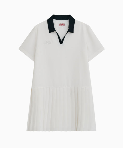 LOW WAIST PLEATED ONE PIECE - 2 COLORS WHITE