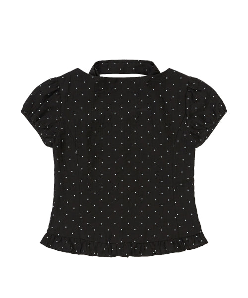 RIBBON BLOUSE - 6 COLORS BLACK