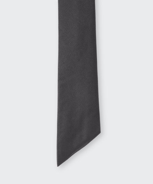 WOMENS SILK SLASH CUT NECKTIE #韓韶禧同款! - 3 COLORS GREY