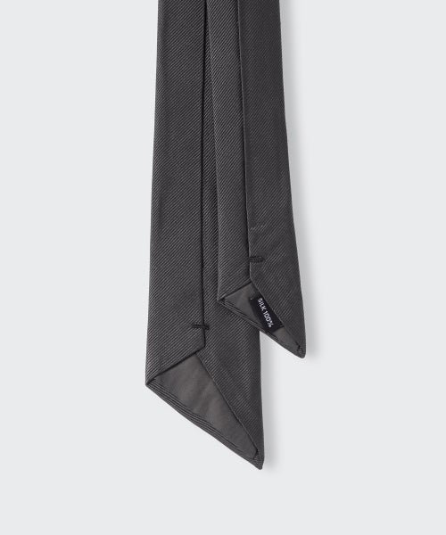 WOMENS SILK SLASH CUT NECKTIE #韓韶禧同款! - 3 COLORS GREY