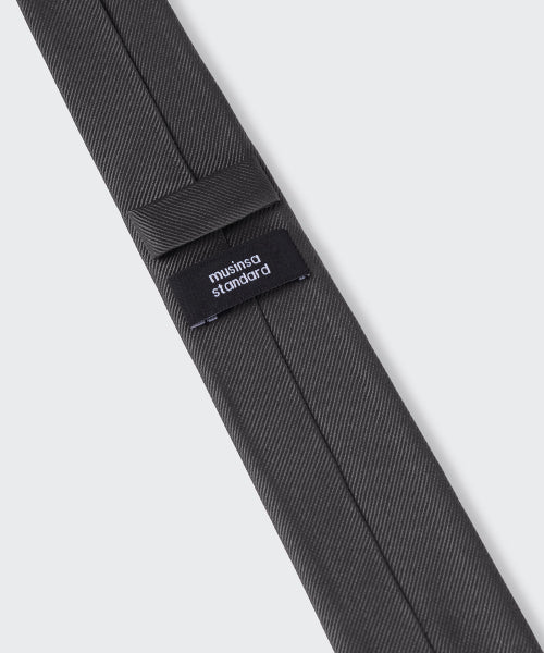 WOMENS SILK SLASH CUT NECKTIE #韓韶禧同款! - 3 COLORS GREY