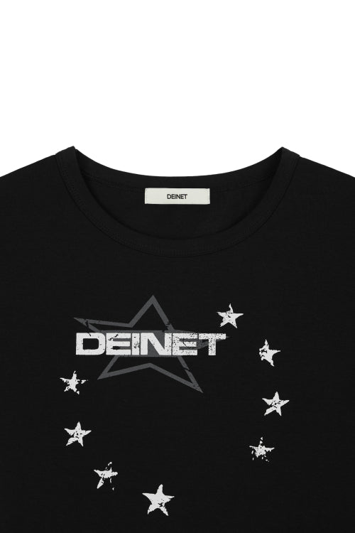 DEINET STAR GRAPHICS T SHIRTS - 2 COLORS BLACK