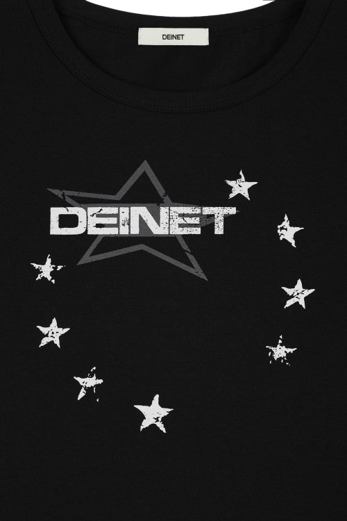 DEINET STAR GRAPHICS T SHIRTS - 2 COLORS BLACK