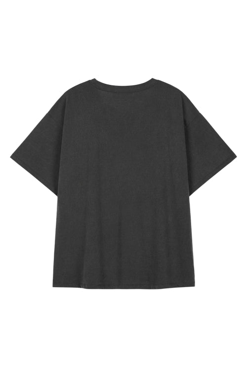 DEINET TAPE LOGO T SHIRTS CHARCOAL