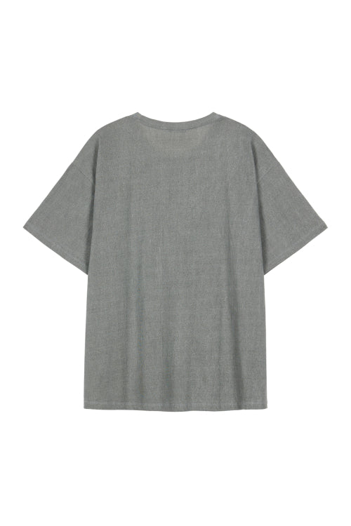 DEINET LETTERING T SHIRTS - 5 COLORS CHARCOAL