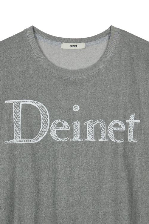 DEINET LETTERING T SHIRTS - 5 COLORS CHARCOAL