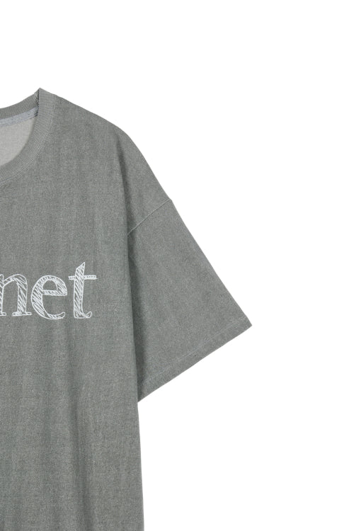 DEINET LETTERING T SHIRTS - 5 COLORS CHARCOAL