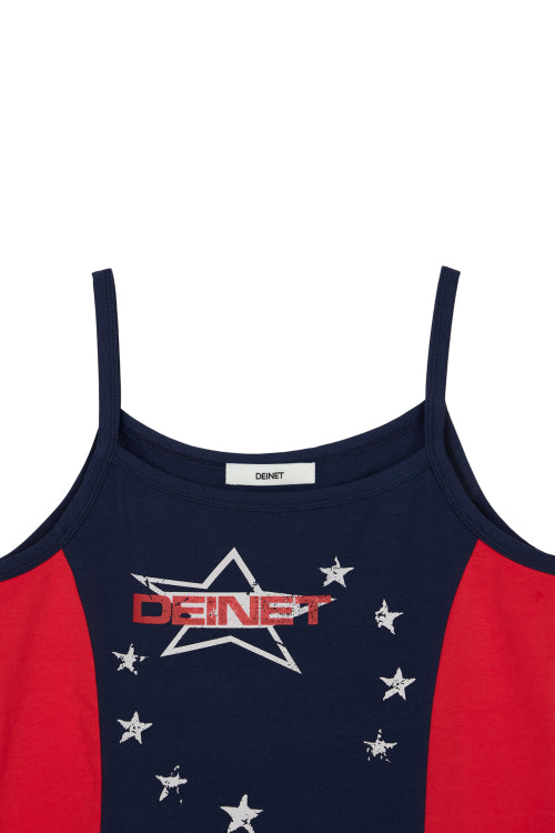 DEINET STAR GRAPHICS SLEEVELESS NAVY