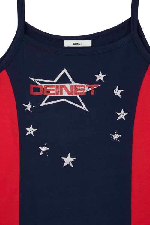 DEINET STAR GRAPHICS SLEEVELESS NAVY
