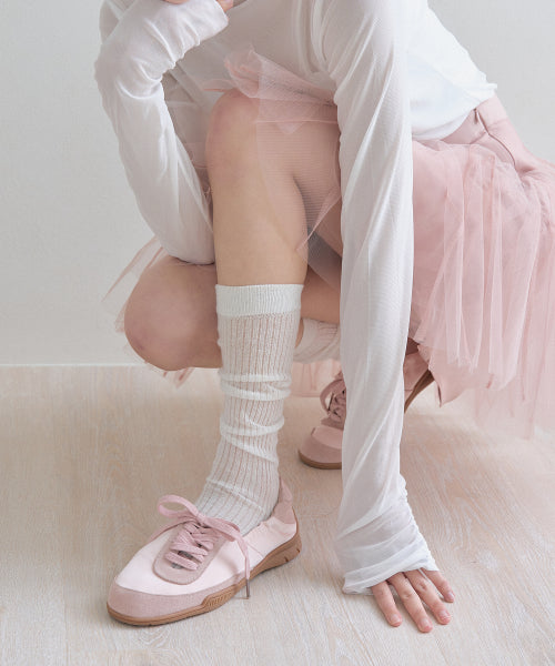 ARVI LEATHER SATIN SNEAKERS - 2 COLORS PINK