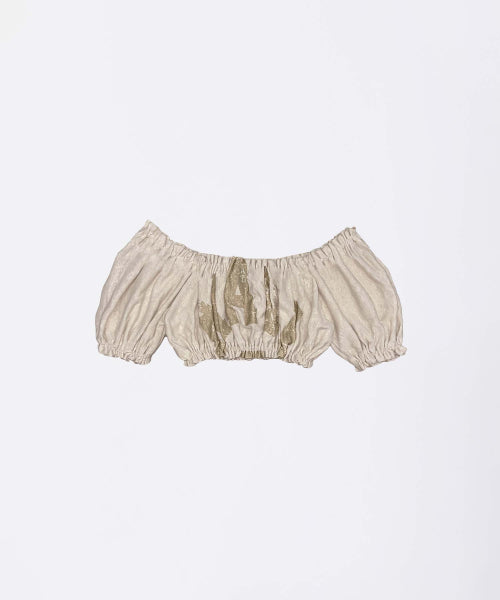 CRINKLE VOLUMER TOP - 2 COLORS BEIGE
