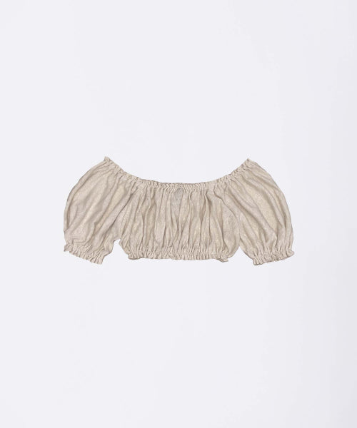 CRINKLE VOLUMER TOP - 2 COLORS BEIGE