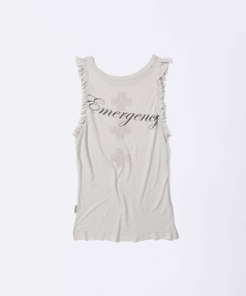 EMERGENCY MUSCLE TANK TOP - 3 COLORS WHITE