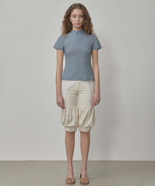 STRIPE JERSEY TOP SAGE AS SHOWN