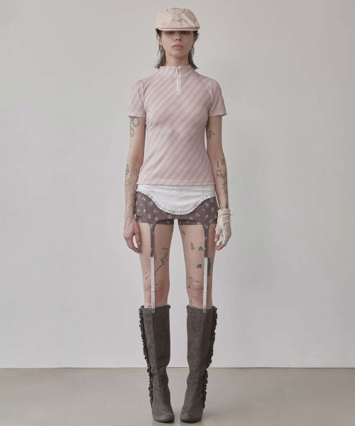 STRIPE JERSEY TOP - 2 COLORS PINK