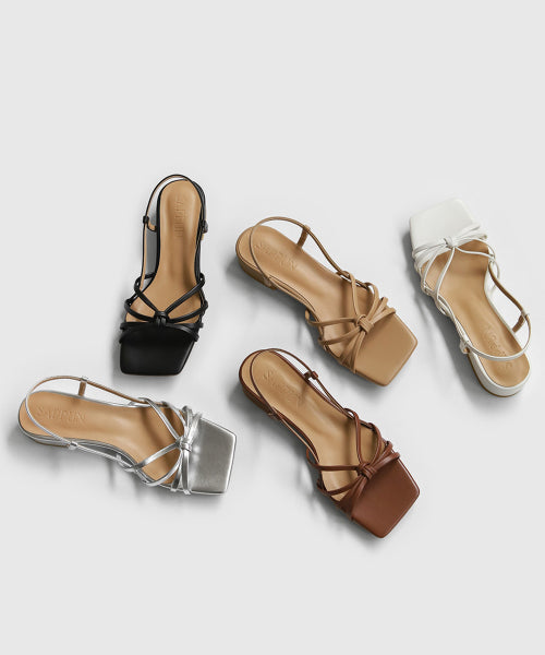 KIMER STRAP FLAT SANDAL - 4 COLORS BEIGE