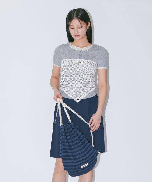 JERSEY STRIPE GYM SACK AS SHOWN