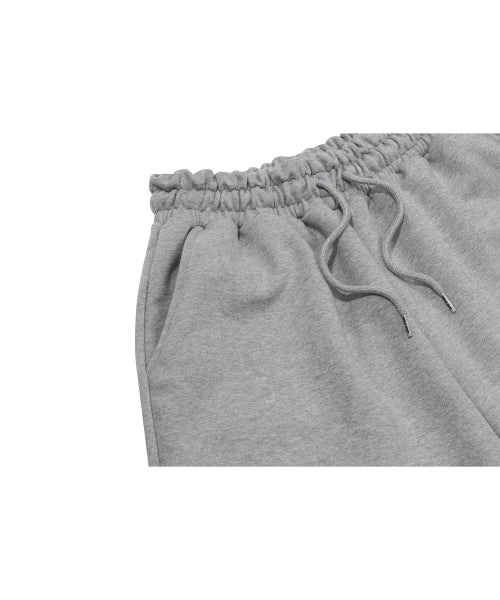 STITCH EMBROIDERY SWEATPANTS - 2 COLORS MELANGE GREY