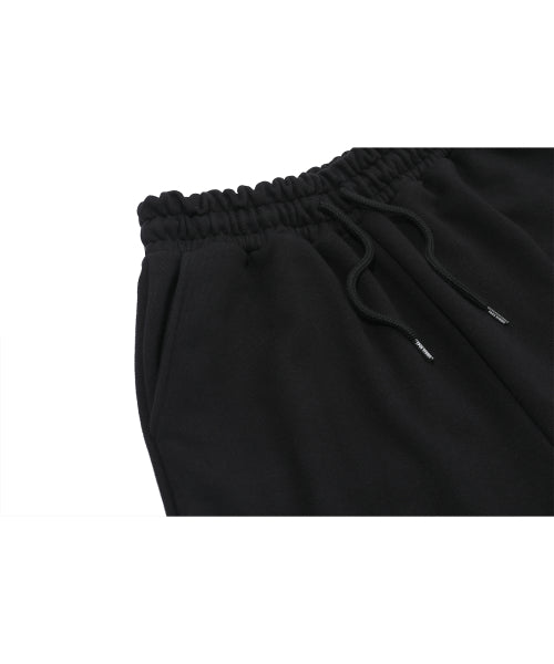 STITCH EMBROIDERY SWEATPANTS - 2 COLORS BLACK