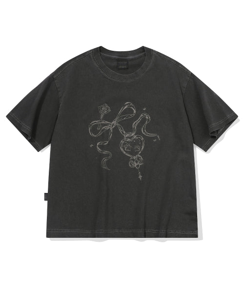 HEART SHORT SLEEVE TEE PIGMENT AS SHOWN