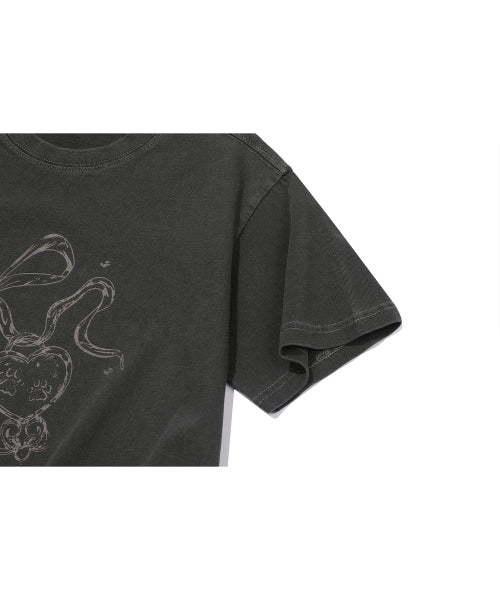 HEART SHORT SLEEVE TEE PIGMENT AS SHOWN