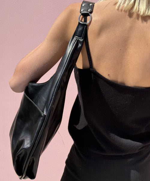 MEDIUM SLASH HOBO BAG (SILVER) - 3 COLORS BLACK