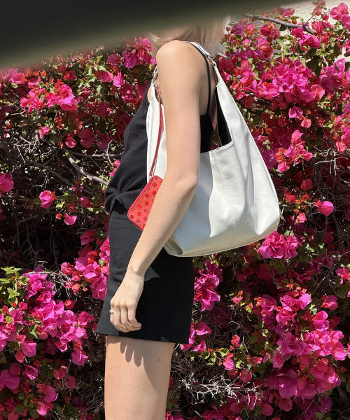 MEDIUM SLASH HOBO BAG (BLACK) - 3 COLORS CREAM