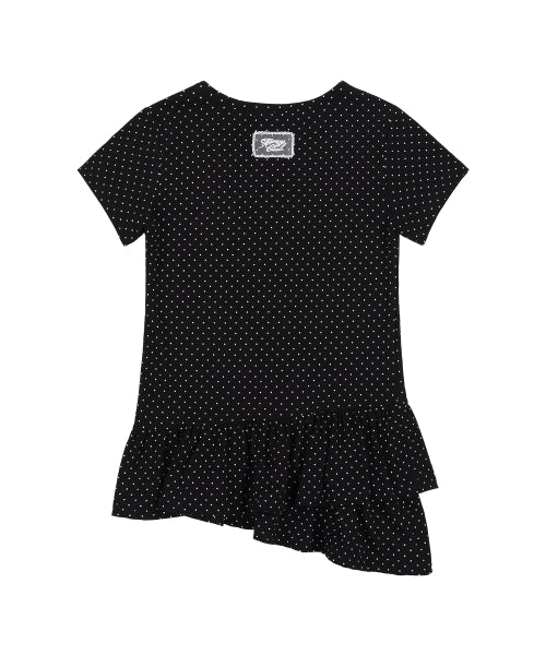 FRILL LAYERED DOT F25QB128 - 2 COLORS BLACK