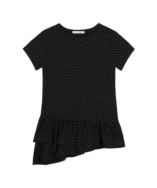 FRILL LAYERED DOT F25QB128 - 2 COLORS BLACK