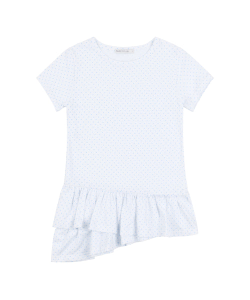 FRILL LAYERED DOT F25QB128 - 2 COLORS WHITE