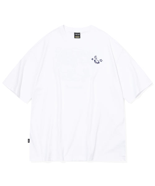 UNI CHOONSIK EMBROIDERY SHORT SLEEVE TEE - 2 COLORS WHITE