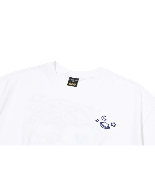 UNI CHOONSIK EMBROIDERY SHORT SLEEVE TEE - 2 COLORS WHITE
