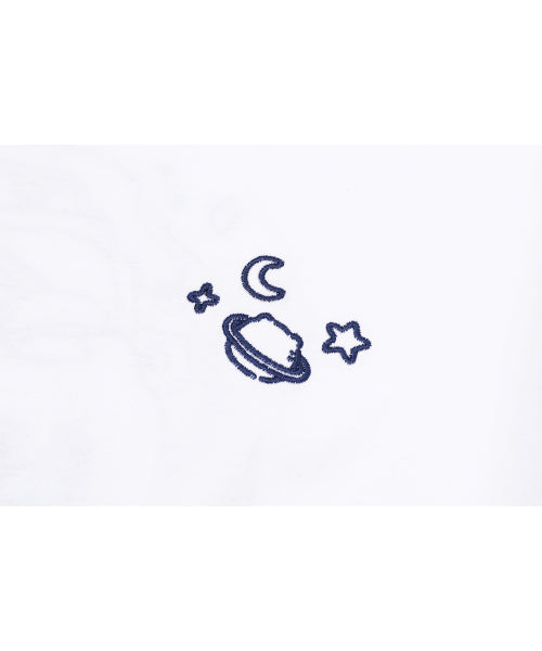 UNI CHOONSIK EMBROIDERY SHORT SLEEVE TEE - 2 COLORS WHITE