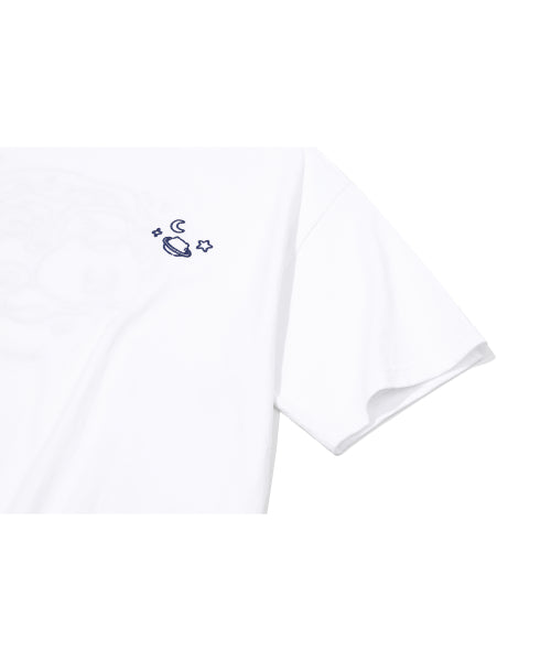 UNI CHOONSIK EMBROIDERY SHORT SLEEVE TEE - 2 COLORS WHITE
