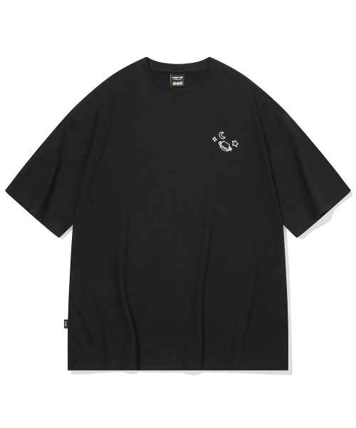 UNI CHOONSIK EMBROIDERY SHORT SLEEVE TEE - 2 COLORS BLACK