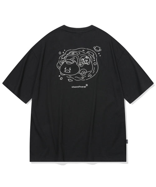 UNI CHOONSIK EMBROIDERY SHORT SLEEVE TEE - 2 COLORS BLACK