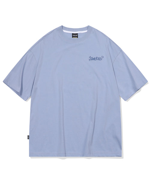 CHOONSIK EMBROIDERY SHORT SLEEVE TEE - 5 COLORS GREY