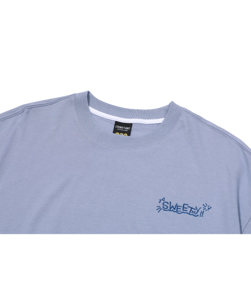 CHOONSIK EMBROIDERY SHORT SLEEVE TEE - 5 COLORS GREY
