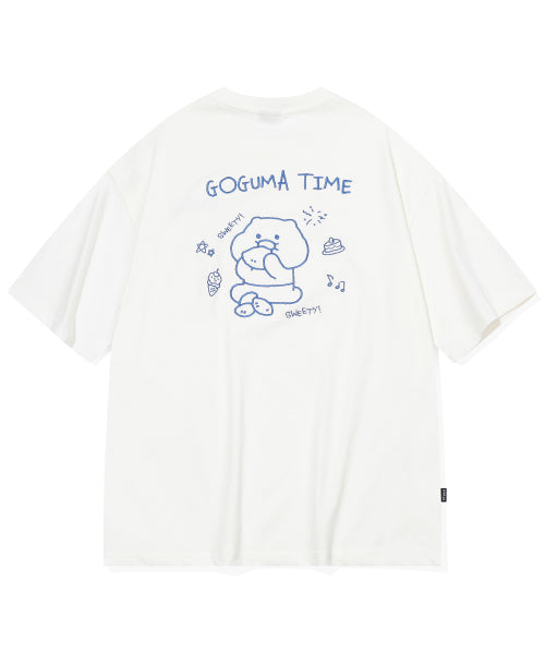 CHOONSIK EMBROIDERY SHORT SLEEVE TEE - 5 COLORS CREAM